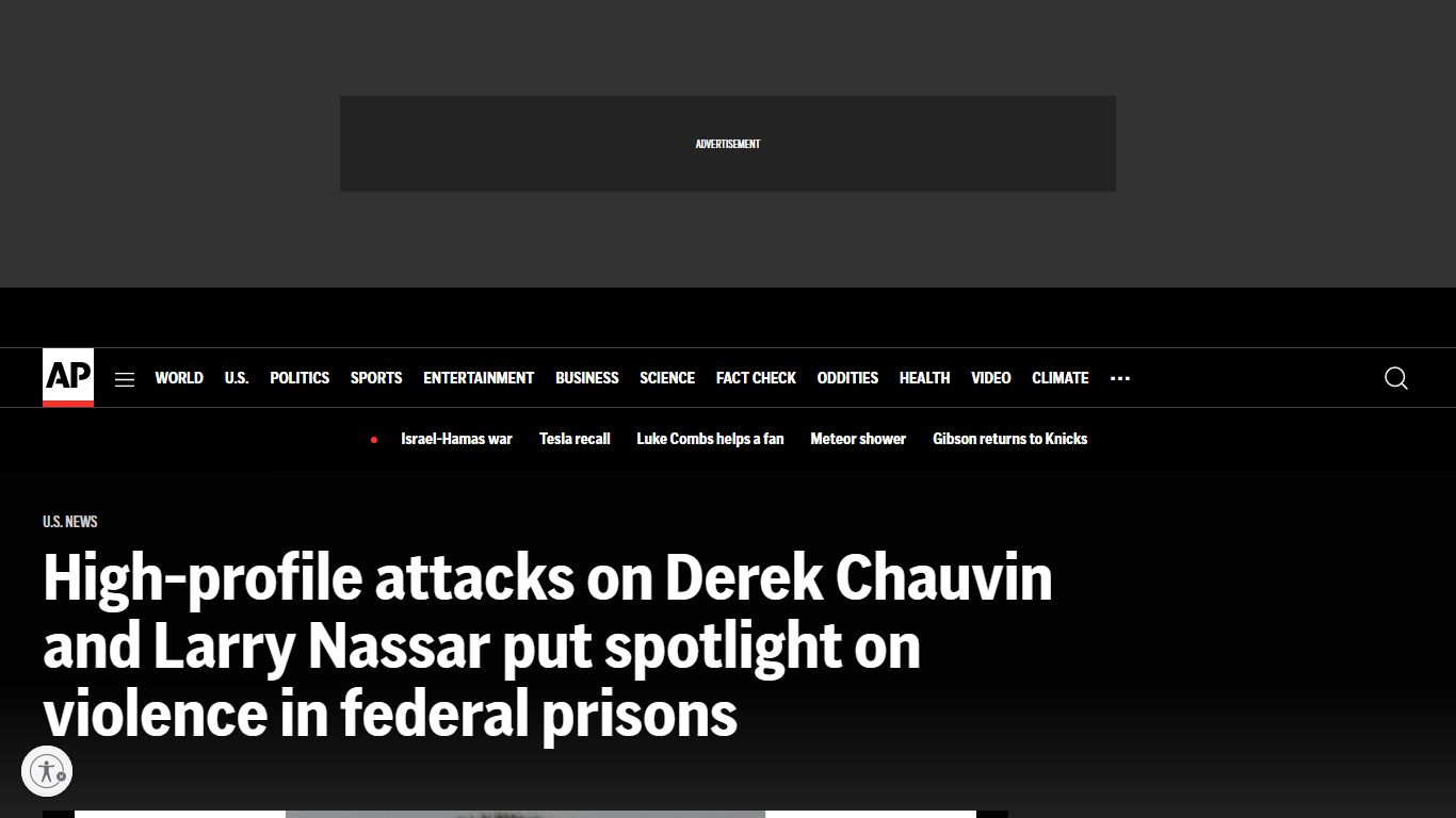 Derek Chauvin, Larry Nassar attacks highlight violence in federal ...